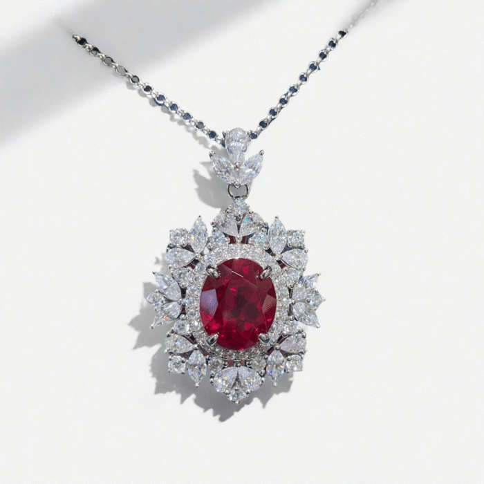 Vermillion Ruby Necklace Set